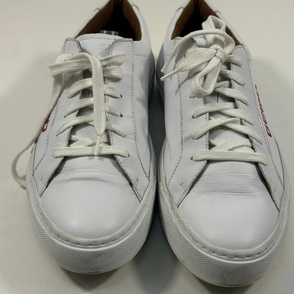 LLOYD Gemo White Leather Low Top Sneakers Men's Size 8.5 Germany‎ Casual Shoes